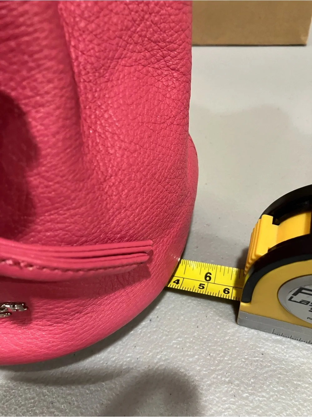 EUC COACH Yankee Pink Floral Drawstring Mini Bucket Wristlet Pouch #F56581